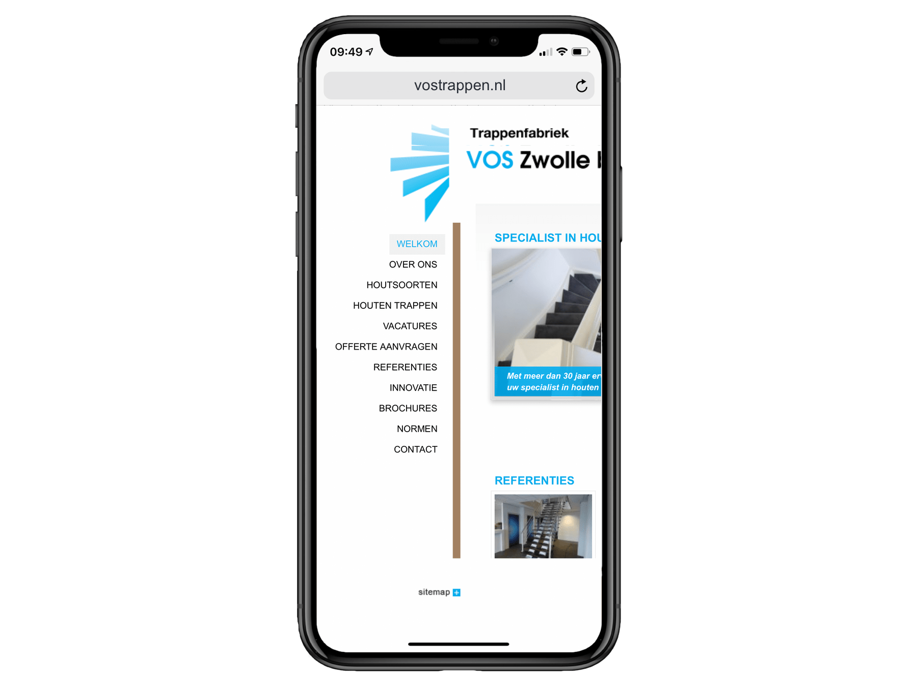 trappenfabriek vos zwolle oude website vergelijk mobiel makeover